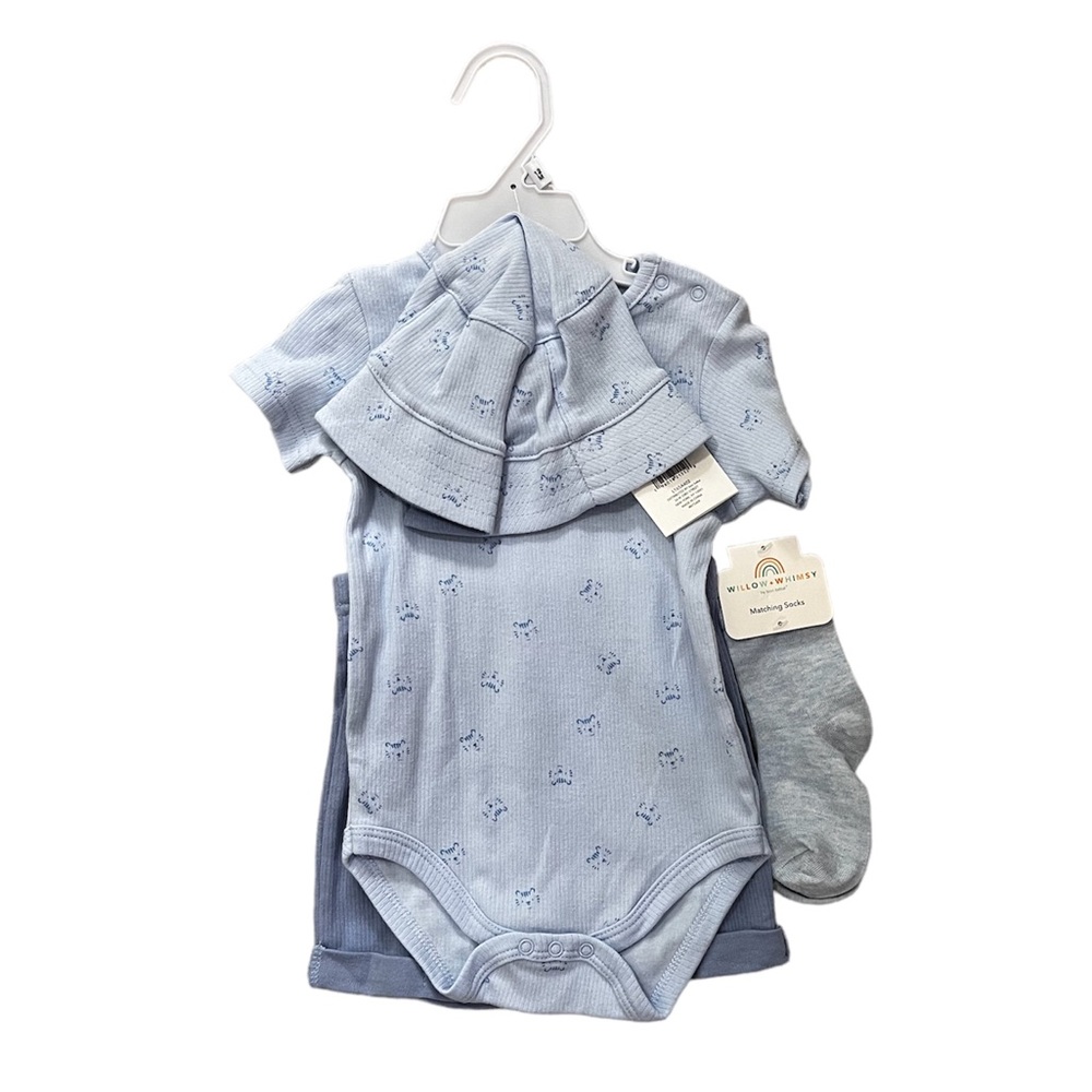Willow + Whimsy Blue 4 Piece Set Size 12M